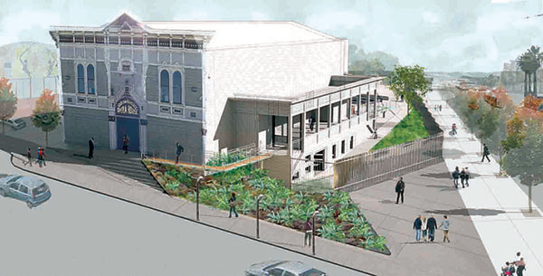 Bayview Opera House; birds-eye view rendering