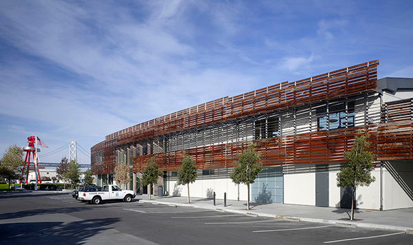 Northward view of South Beach Harbor Building