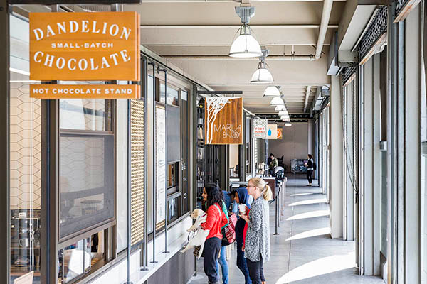 Ferry Building kiosks after renovation